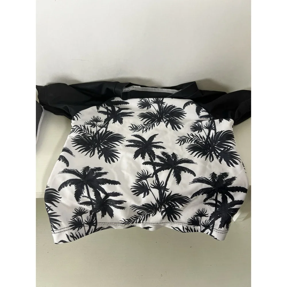 Toddler Boy Swimsuit Set 2T Palm Tree w/ Water Shoes‎